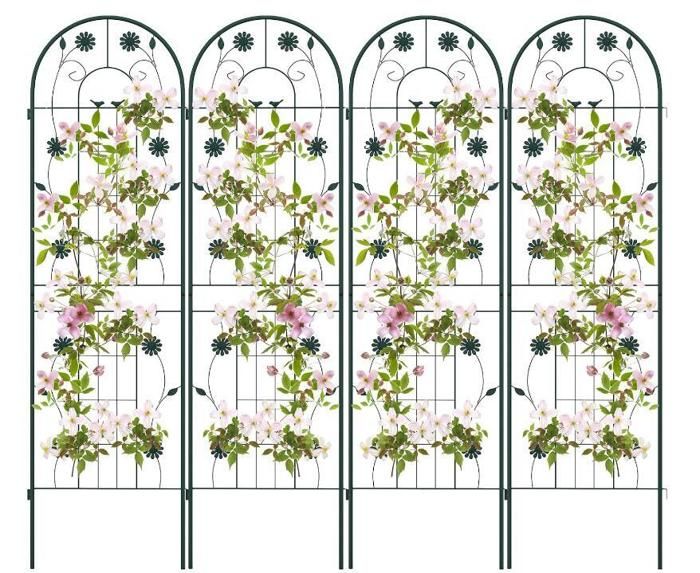VEVOR - Treillis Métallique Pour Plantes Grimpantes 51x220cm - 4 Pièces - Anti-rouille - Jardin Extérieur