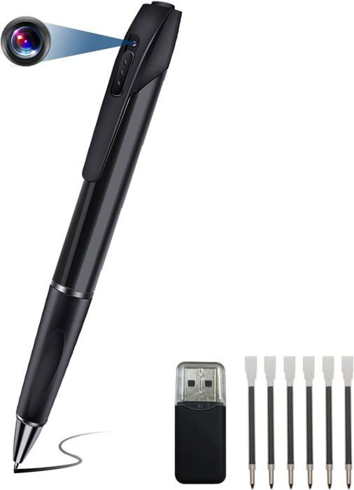 Camera Stylo Mini Espion Stylo Caméra, 1080P HD Cachée Caméra Stylo avec ...
