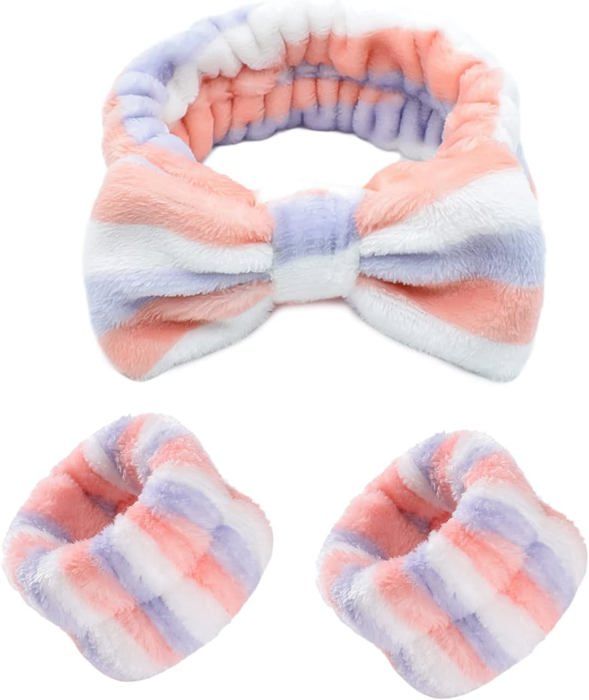 Lot 3 Bandeaux Bébé Fille Nouveau-Né - Nylon Doux Avec Fleur Et Dentelle Élastique - Accessoires Cheveux Adorables 0-3 Mois