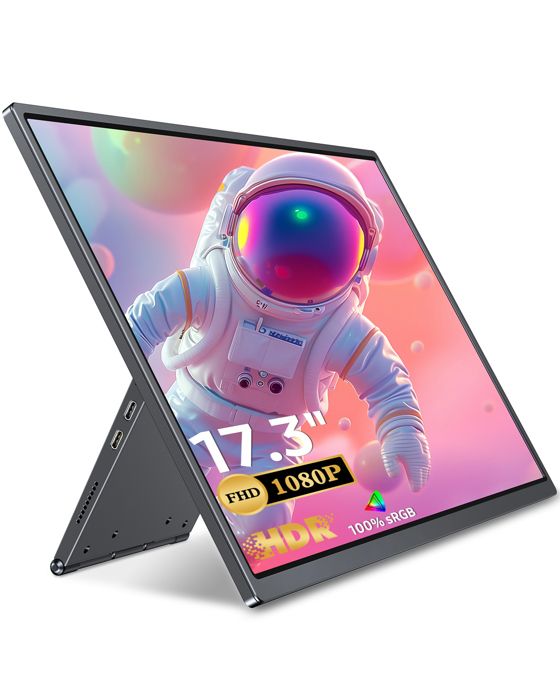 Moniteur portable 173 autoportant écran dordinateur portable UPERFECT 1080P FHD HDR IPS avec HDMI standard/USB 3.0 OTG/Type C