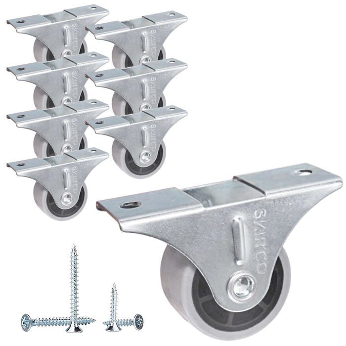 Buysow Lot de 4 Roulettes pour Meubles, Mini Roulettes Pivotantes de 25 Buysow Lot de 4 Roulettes pour Meubles, Mini Roulettes Pivotantes de 25