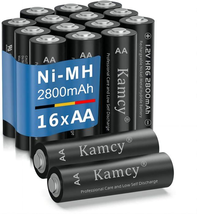 Delyeepow Piles Rechargeables AA 1,2V 3300mAh Haute Capacité, Piles AA