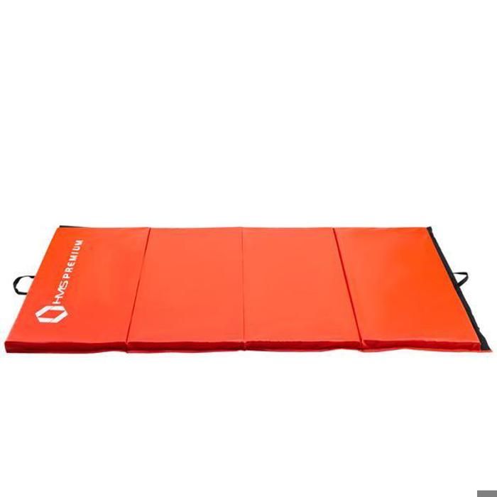 Matelas de gymnastique pliable - HMS PREMIUM - MGS01 - Rouge - 240x120 cm - 5 cm dépaisseur