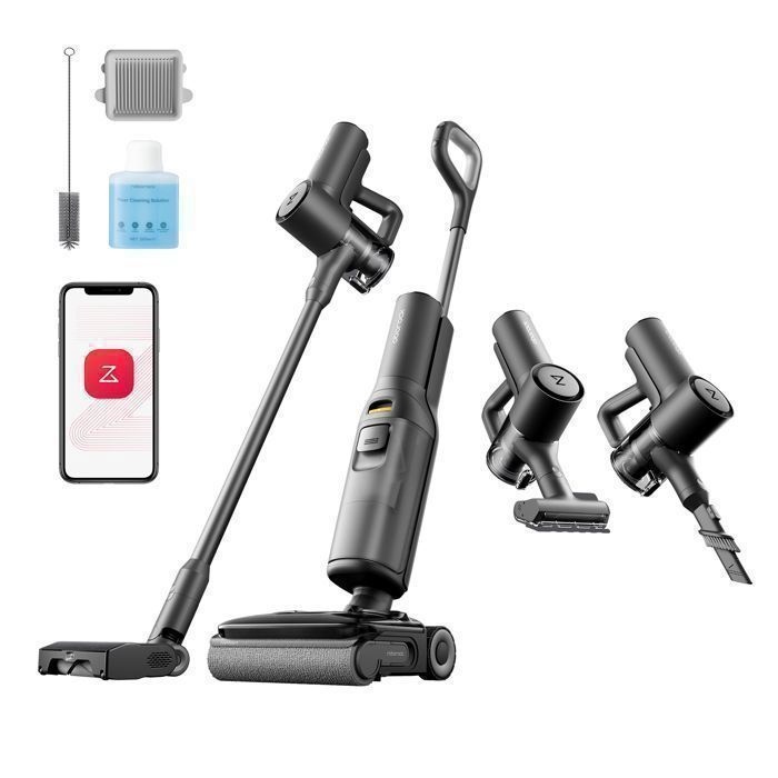 Roborock F25 ACE Combo Aspirateur Laveur Complete Nettoyeur de Sol 20 kPa sans Fil 5-en-1 240W Assistance Bidirectionnelle App - Roborock