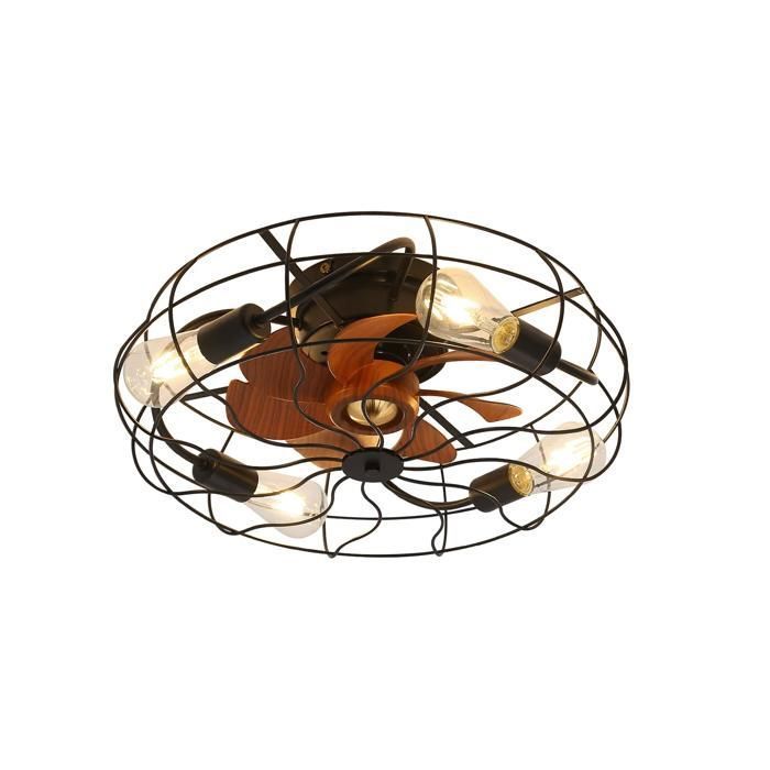 Ventilateur de plafond industriel fin de 20 pouces avec 7 pales télécommande et lampe. - Guyfoster