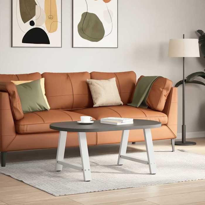 991208& Pieds de table basse - Haut de gamme - en forme de A 2 pièces blanc 60 x (42-43) cm acier