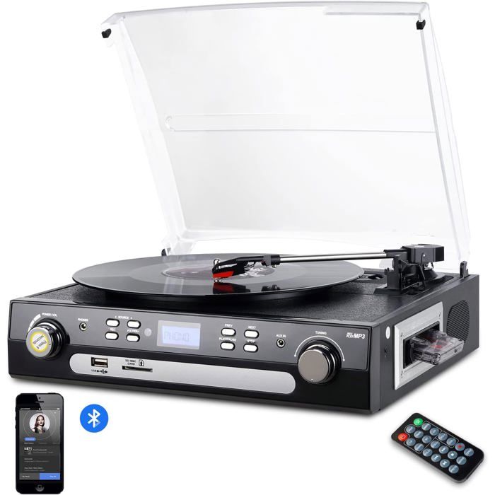 Réveil Numérique LED Avec Radio FM & Bluetooth - 3 Niveaux De Luminosité - Batterie Intégrée - Double Alarme