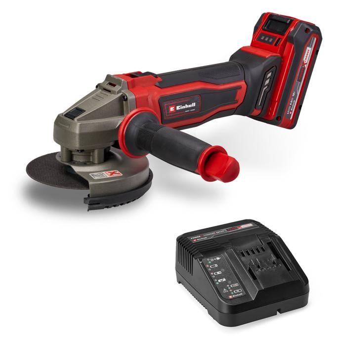 Einhell Meuleuse d’angle sans fil TE AG 18125 2 Li 1 x 4 0 Ah Power X Change 18 V disques Ø 125 mm profondeur de coupe 33 mm protection de coupe sans disque de coupe avec batterie 4 0 Ah - vue 1