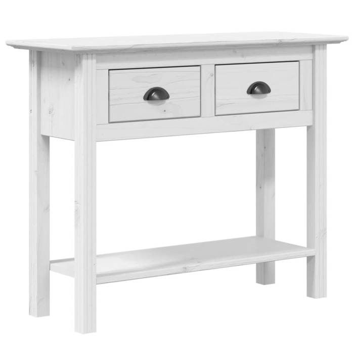 SALE 2026Table console Table d’Appoint de Salon - Cabinet salon BODO blanc 91x35x74cm - bois de pin massif 14.55 Kg 8021174
