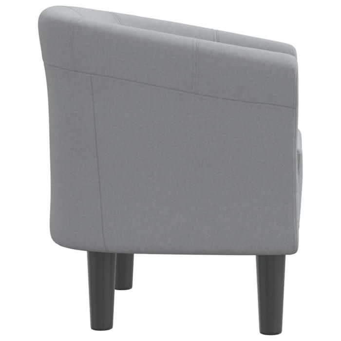 TOP 2026 Chaise salon/Fauteuil cabriolet - pour 1 personne - gris clair tissu - 70x56x68 cm FF4626