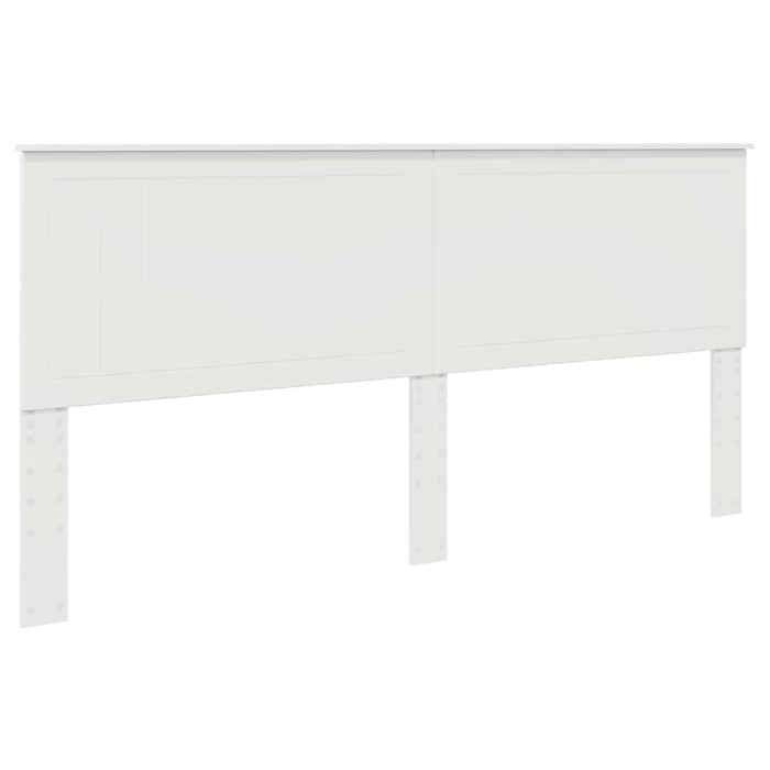 Promo 2026 Armoire de tête de lit pour Lit 2 personnes - Tête de lit Blanc Brillant 200cm Bois dingénierie 2333660