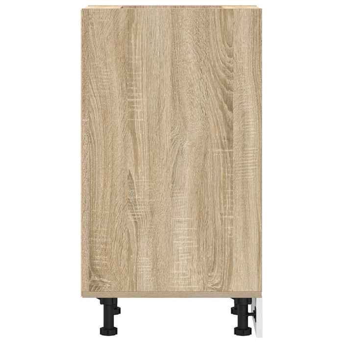 Remise 2026®Caisson de cuisine Brun - Meuble bas de cuisine - Armoire à vitrine - Riga - avec rangement - Chêne sonoma - 40 x 4