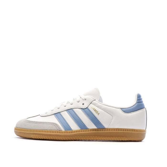 Adidas Baskets Blanc/Bleu Femme Adidas Samba