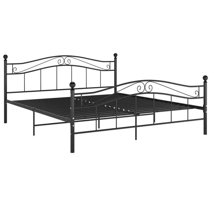 Mode Meuble de chambre - vidaxl - Cadre de lit sans matelas - noir métal 140x200 cm - pour maison N1B13848