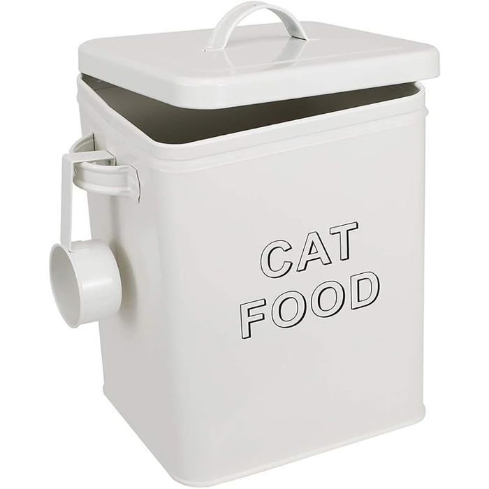 Boîte de Rangement pour Nourriture et friandises Animaux Conteneur Croquette Chat avec Une Pelle Couvercles en Bnc Chat
