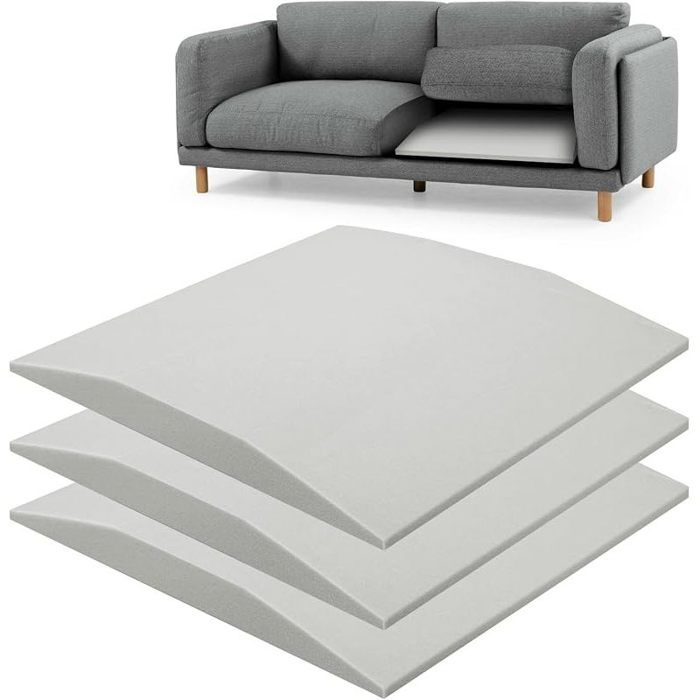 Mousse de Rembourrage Haute Densité pour Réparation de Canapé Coussin Multifonctionnel pour Assise à Découper 50 x 50 x 5 cm (