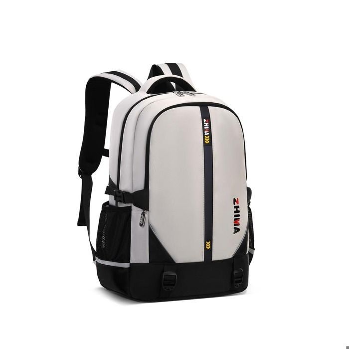 Sac à Dos Scolaire en Nylon Imperméable Pour Garçon et Fille Sac à Dos Jeunesse Léger Idéal Pour Collège et Lycée - Beige