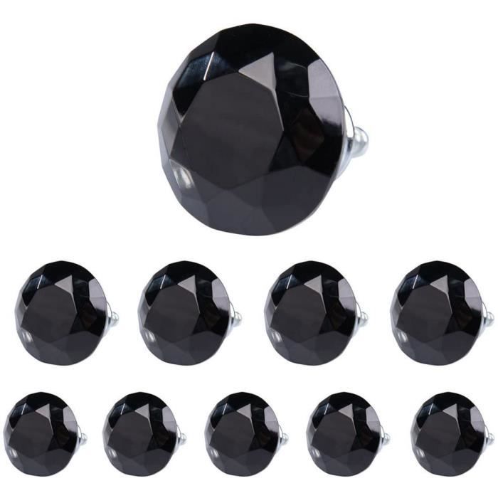 C64314 - Lot De 2 Boutons Boules En Cristal Pour Porte De Meuble 31 Mm Transparent - Poignée