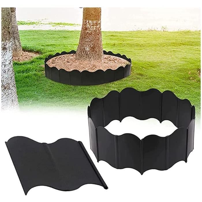 Kit 5 Bordures De Jardin Blanches 50x20cm - Clôture Décorative Plastique Pour Parterres