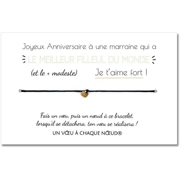 Joyeux Anniversaire Marraine Carte De Vœux Bracelet Porte Bonheur Idee Cadeau Original Filleul 545 Cdiscount Beaux Arts Et Loisirs Creatifs