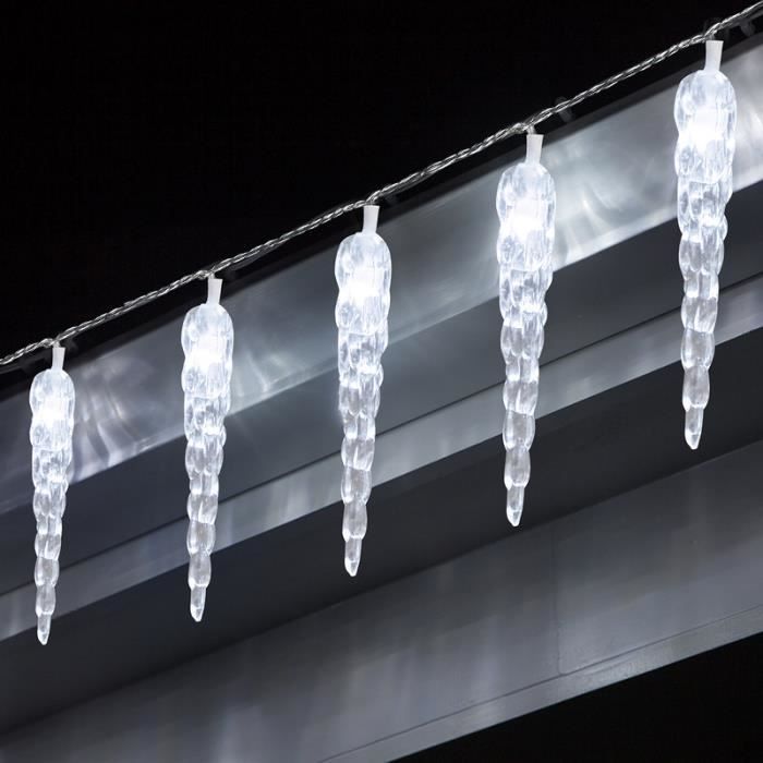 Guirlande lumineuse extérieur stalactite OSE - Blanc froid 10 mètres Blanc  Froid - Cdiscount Maison