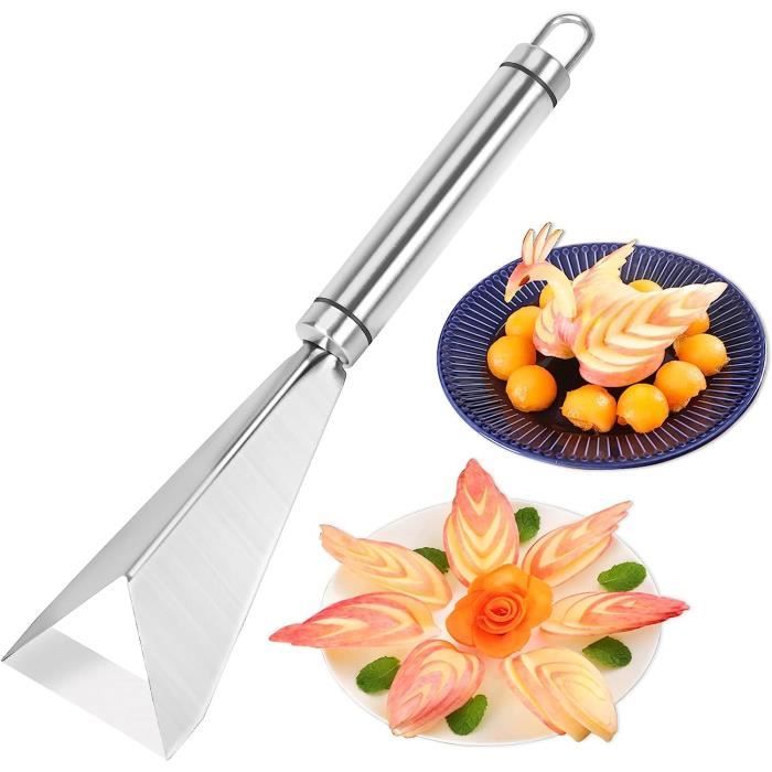 Couteau à légumes triangulaire en acier inoxydable, outil de cuisine à
