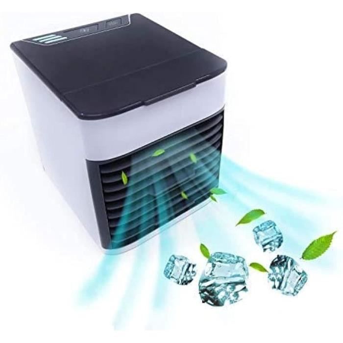 Climatiseur Mobile 1100ml Double Moteur Avec Télécommande - Rafraîchisseur D'Air 3 Vitesses 7 LED - USB