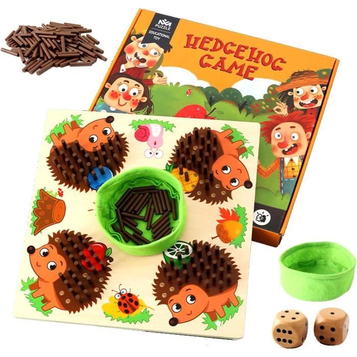 Jeu De Bâton De Hérisson En Bois, Jouet Montessori Hérisson Aux Enfants