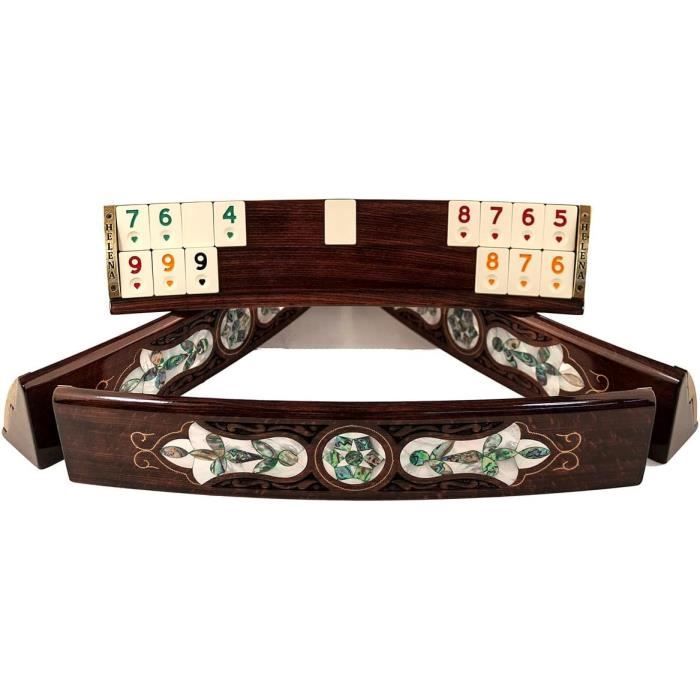 Rami premium original, jeu turc Okey, rami, rami en bois lourd (marron