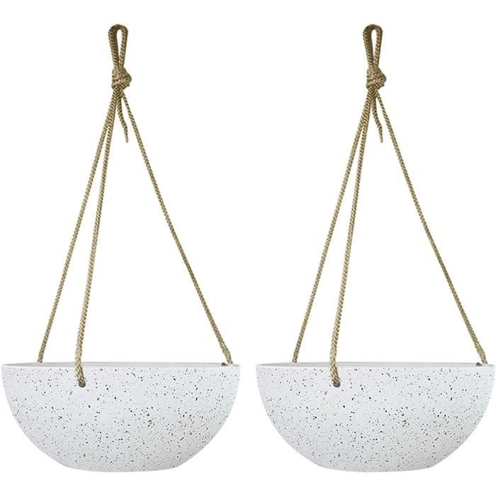 Panier Suspendu Coco Ø30 Cm Avec Chaîne – Jardinière Extérieur Intérieur – Style Méditerranéen – Grand Volume Pour Plantes