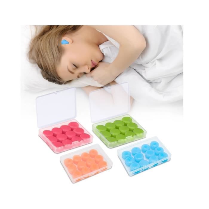 Bouchon D'Oreille, Bouchons D'Oreille Pour Dormir, Boule Quies En Silicone Quies Moulables, Réutilisables, Pour Sommeil Suppression Du Bruit Dormir Natation Ronflement, Orange