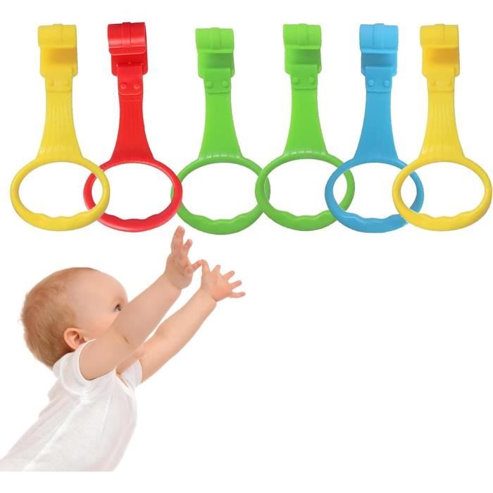 Accessoire Berceau Sécurisé Anneaux De Parc Bébé MIRKUZI - Lot De 4 Couleurs Pour Aider Bébé à Se Lever Anneaux Lit Bébé Apprentissage