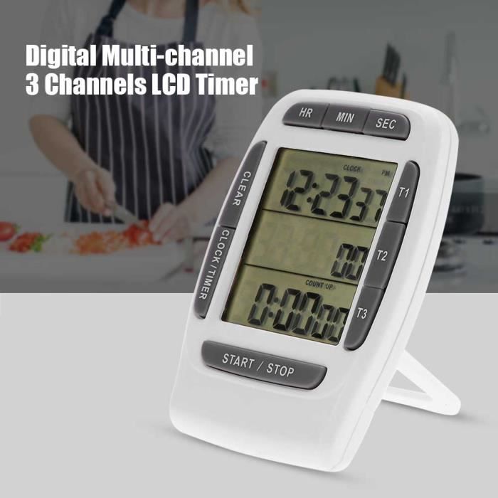 Minuteur De Cuisine Professionnel 6 Canaux En Acier Inoxydable - Écran LED, Programmable, Pour Restaurant, Food Truck, Boulangerie - 9
