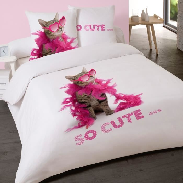 Housse De Couette Chat So Cute Chaton 240 X 2 2 Taies Coton Cdiscount Maison Housse De Couette Chat So Cute Chaton 240 X 2 2 Taies Coton Cdiscount Maison