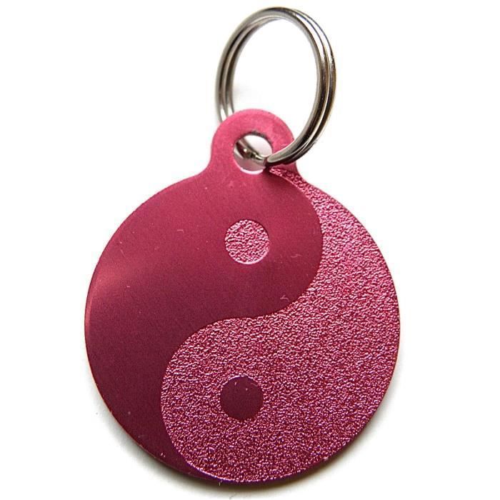 1 MÉDAILLE gravée pour chien YING YANG