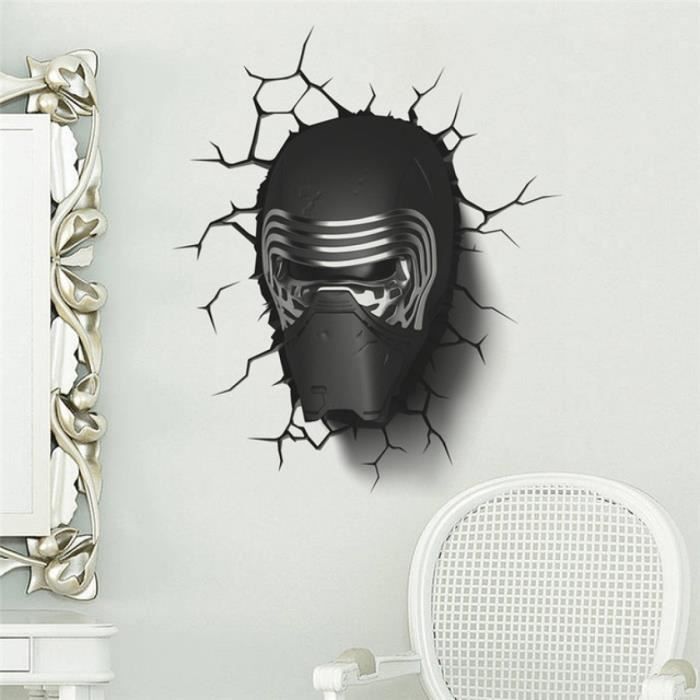 3d Autocollants Darth Vader Casse Mur Etoiles Guerre Film Stickers