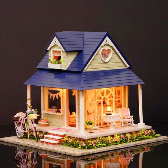 Modèle de Chambre de rêve et mobilier Cuteroom DIY Maison de poupée en Bois Faite à la Main Miniature 