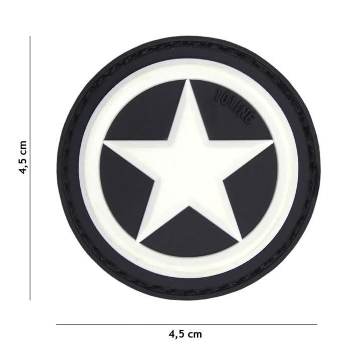 3D PVC Patch USA Star Green/Cosplay/Captain America Shield/Army/Airsoft 