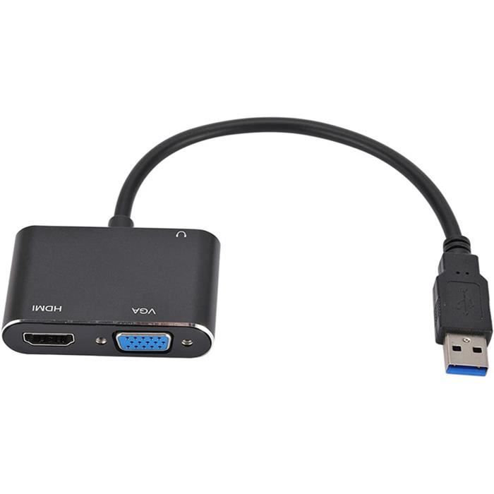 ADAPTATEUR USB 3.0 VERS VGA + HDMI -BEWINNER