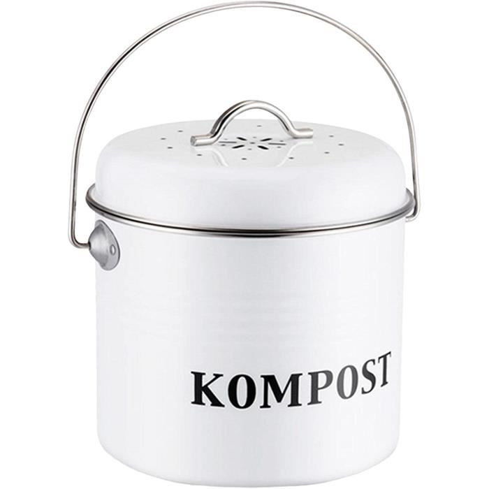 Compost Bin, Compost Caddy Bin Odor Filtration Poubelle pour déchets