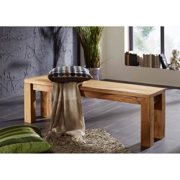 Banc 140x35cm - Bois massif de palissandre huilé - NATURE BROWN #101
