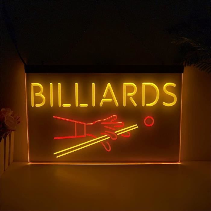 Neon Lights Signs Billard Led Neon Sign, Plug Powered Dual Color