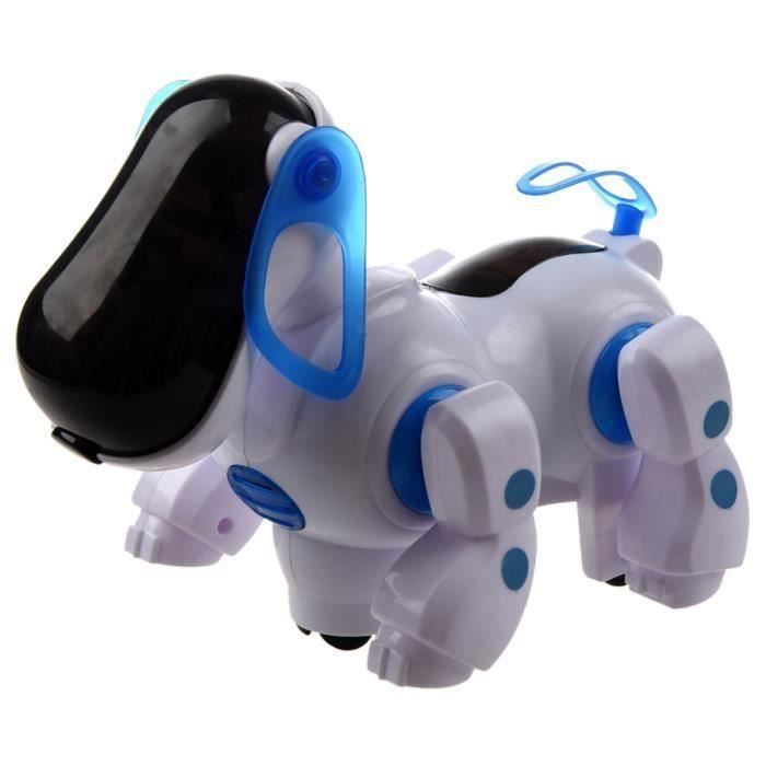Chien Toutou Interactif Robot Cadeau Couleur Blancableutnoir Xub51e