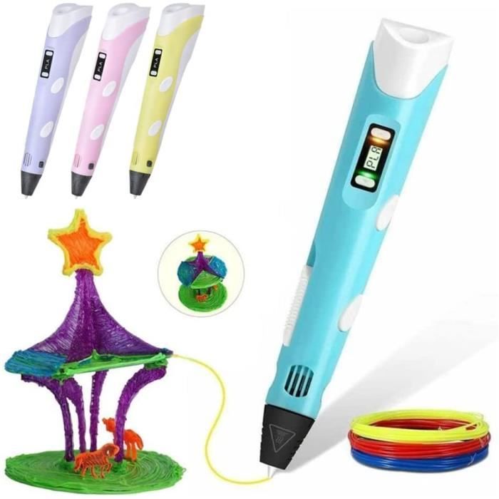 ShuBel Stylo 3D Robot 3D Stylo pour Enfant et Adulte Robot Créatif Professionnel 3D Pen écran LCD Colorés avec 2 Filament PLA/ABS comme Cadeau de Pâques 