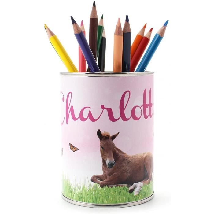 Pot à crayons personnalisé avec une photo ou logo en ligne