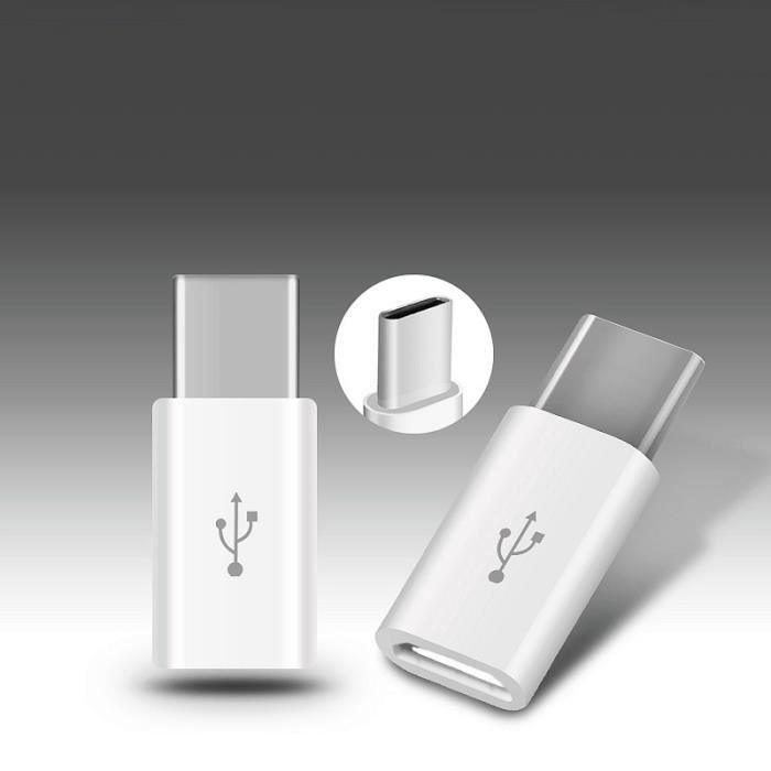 USB Type C 3.1 Adaptateur USB-C Mâle Vers Micro USB Femelle Connecteur