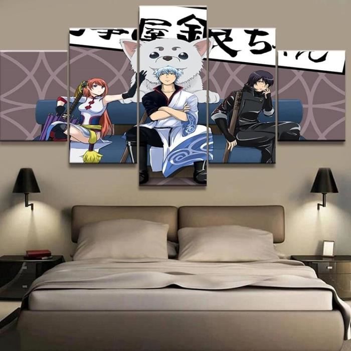 One Piece Luffy Anime Tableau Multi Panneau 5 Parties Encadré