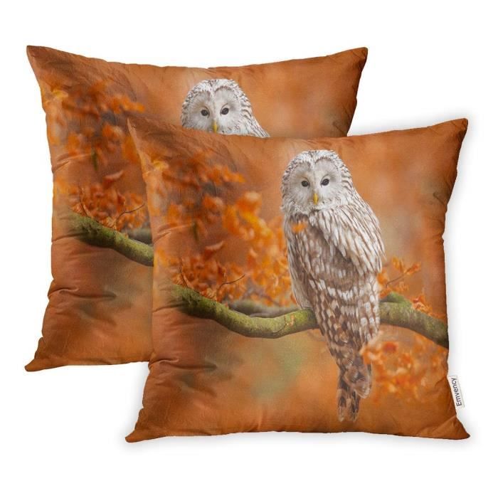 Housses De Coussin Automne Citrouilles Fleurs Rose Orange - 45x45 Cm - 4 Pièces Décoratives Canapé Lit Maison