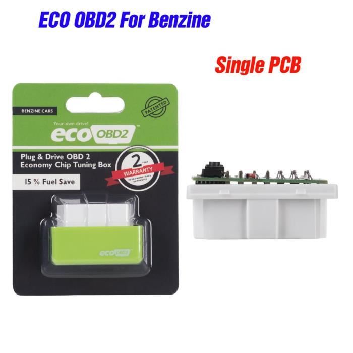 Jeffergarden Boîtier De Réglage De Puce D'économie De Carburant OBD2 Eco 15 Abs Vert Pour Voitures Depuis 1996 90152904