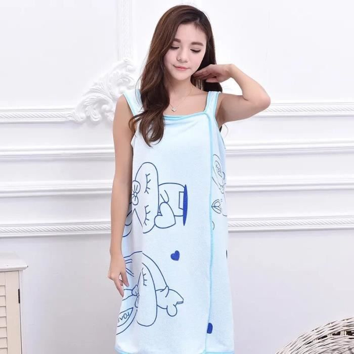 Peignoir Bain Femme Microfibre | Capuche Et Poches | 85% Polyester - Séchage Rapide